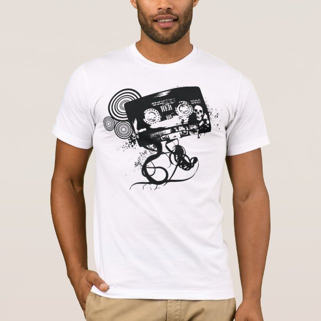 T-shirt Bande audio Grunge Skull (Devant)