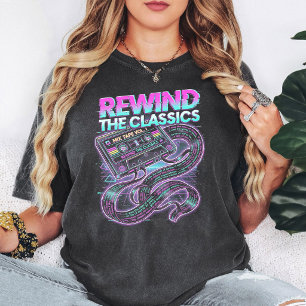 T-shirt Bande Cassette Rétro Mixtape Vaporwave