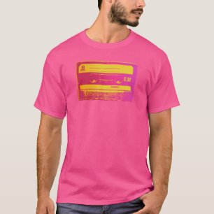 T-shirt Bande Cassette Rétro Rose et Jaune