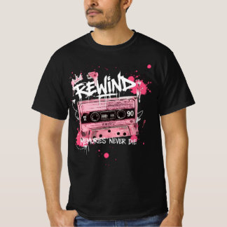 T-shirt Bande Cassette Rewind Graffiti | Les Souvenirs ne
