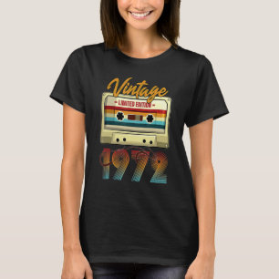 T-shirt Bande-cassette vintage 1972 50e Anniversaire Pour