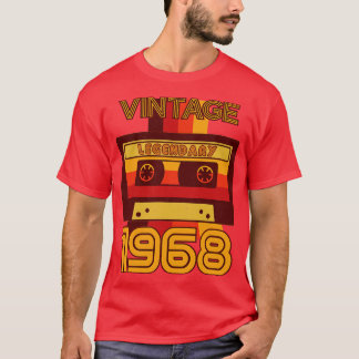 T-shirt Bande Cassette Vintage Rétro 1968 Légendaire