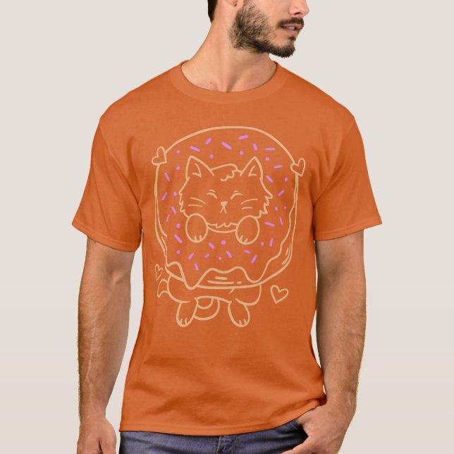 T-shirt Bande de beigne et chat drôle (Devant)
