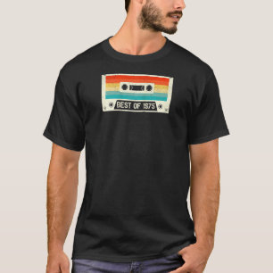 T-shirt Bande de cassette 47 Ans Vintage Meilleur De 1975 