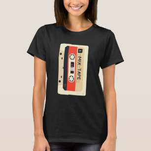 T-shirt Bande de cassette de musique mixte Vintage rétro d