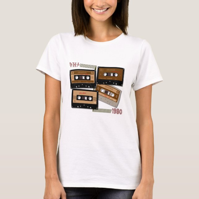 T-shirt Bande de cassette de tezeta Throwback (Devant)