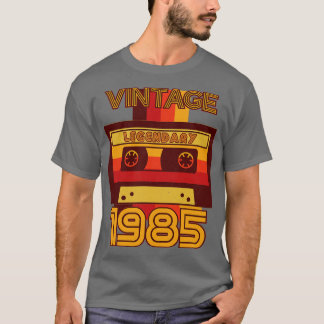 T-shirt Bande de cassette légendaire vintage Retro 1985