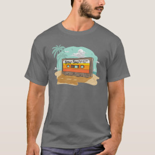 T-shirt Bande de cassette Retro 80's sur le Stay Salty Mat