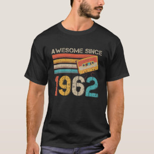 T-shirt Bande De Cassette vintage 1962 60E Anniversaire Po