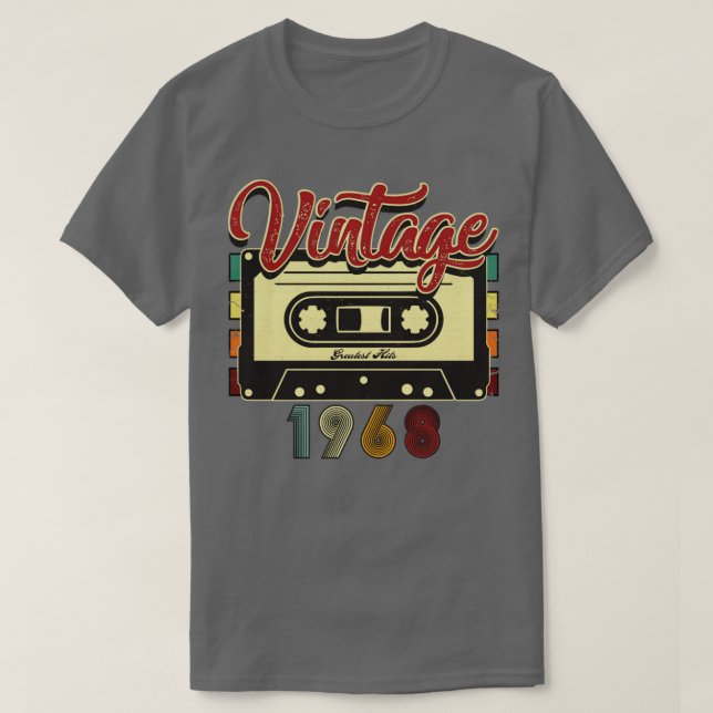 T-shirt Bande de cassette vintage 1968 (Design devant)