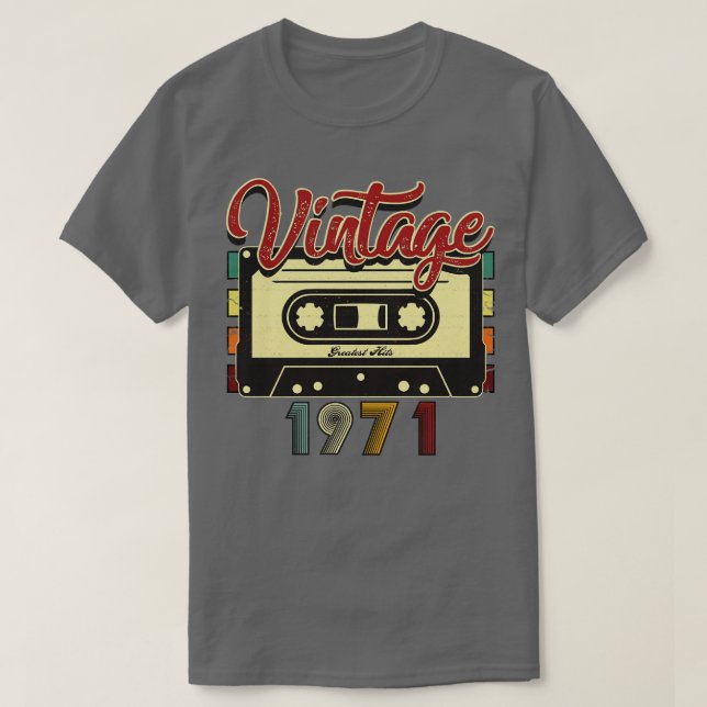 T-shirt Bande de cassette vintage 1971 (Design devant)