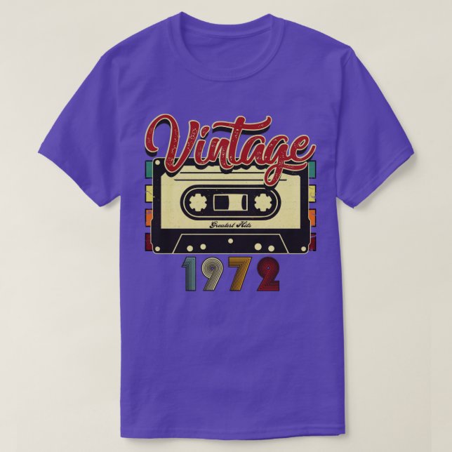 T-shirt Bande de cassette vintage 1972 (Design devant)