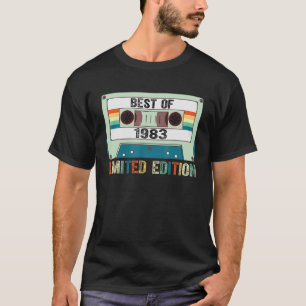 T-shirt Bande de cassette vintage 1983 40 ans