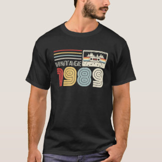 T-shirt Bande De Cassette vintage 1989 32E Anniversaire 32
