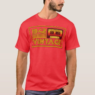 T-shirt Bande de cassette vintage Retro 1942