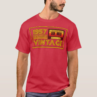 T-shirt Bande de cassette vintage Retro 1957
