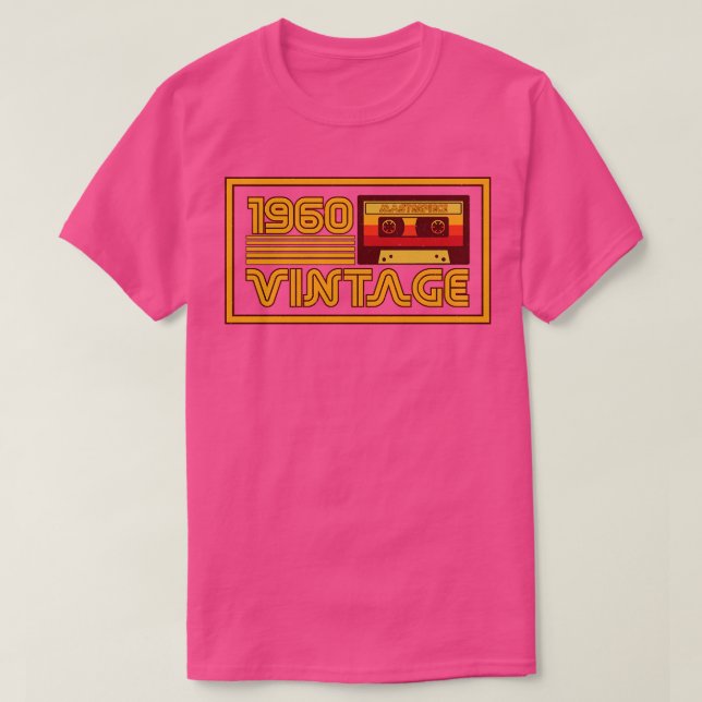 T-shirt Bande de cassette vintage Retro 1960 (Design devant)