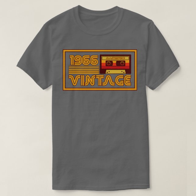 T-shirt Bande de cassette vintage Retro 1966 (Design devant)