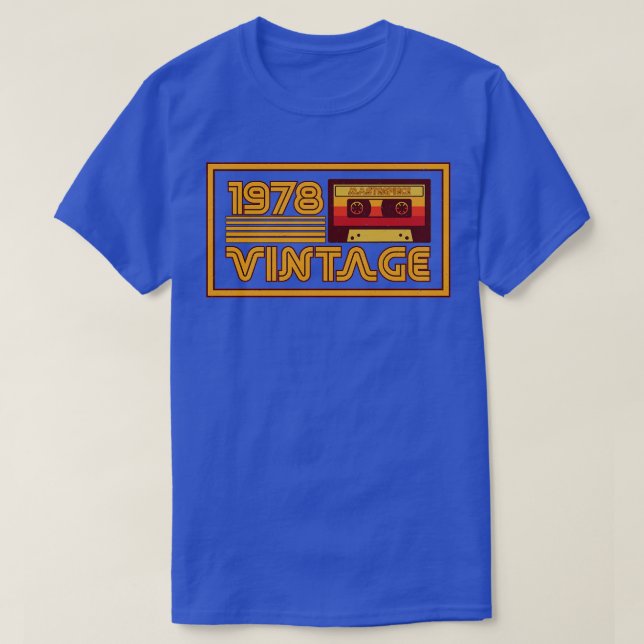 T-shirt Bande de cassette vintage Retro 1978 (Design devant)