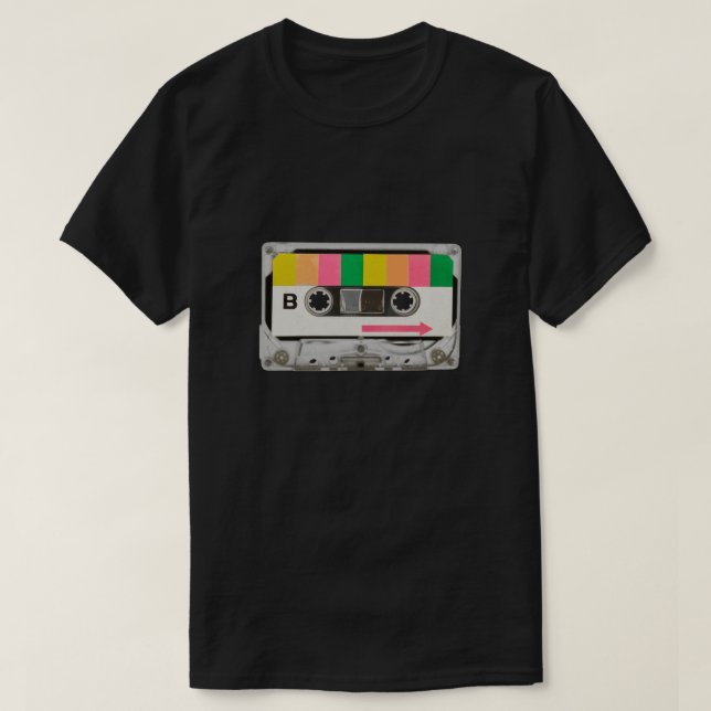 T-shirt Bande de cassettes rétro (Design devant)