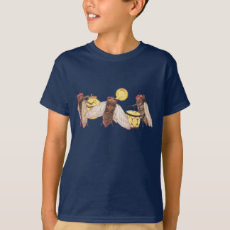 T-shirt Bande de cigale avec le gong, la trompette et le