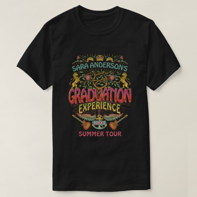 T-shirt Bande de graduation Retro les années 70 Concert Lo (Design devant)