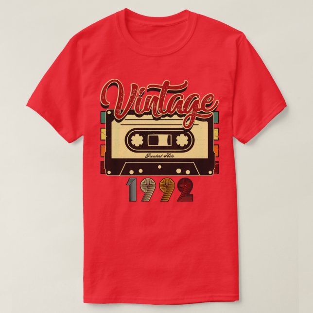T-shirt Bande de la cassette vintage 1992 (Design devant)