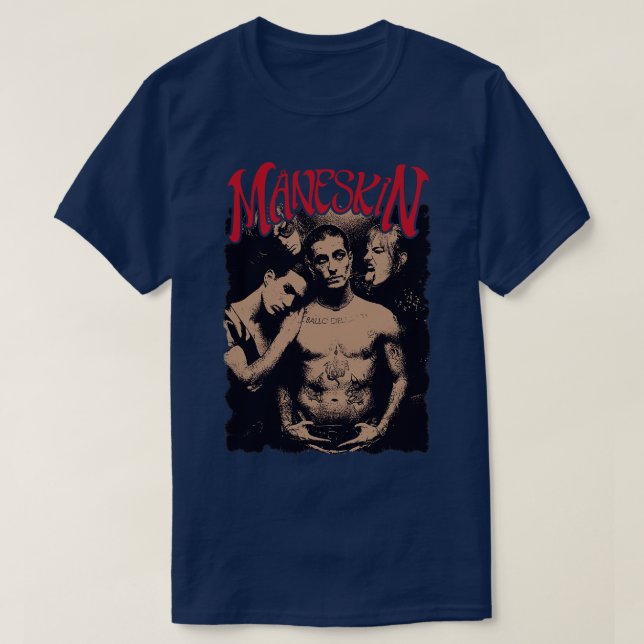 T-shirt bande de maneskin (Design devant)