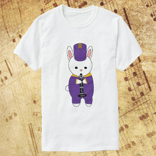 T-shirt Bande de Marquage de lapin Clarinet violet jaune