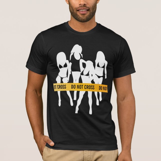 T-shirt Bande de police - Ne pas traverser (Devant)