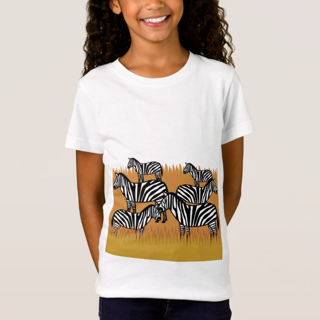T-Shirt Bande de zèbres (Devant)