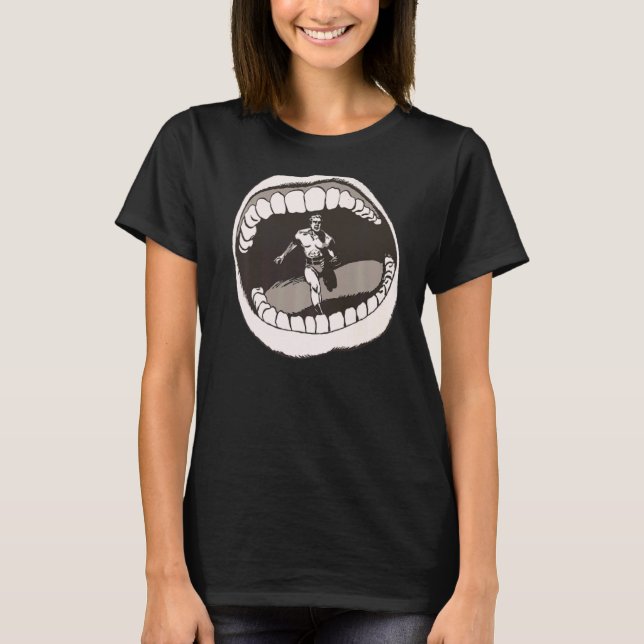 T-shirt Bande d'échappement de la bouche rétro (Devant)