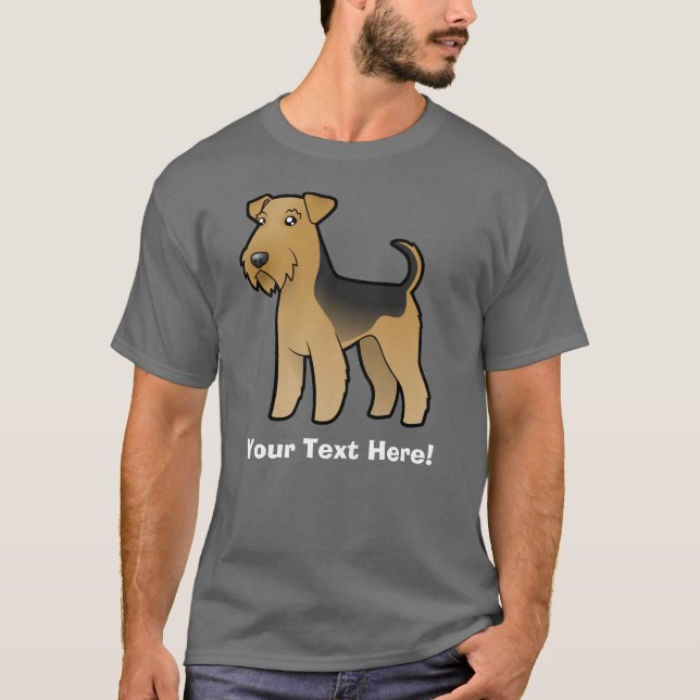 T-shirt Bande dessinée Airedale Terrier/gallois Terrier (Devant)