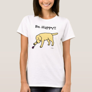 T-shirt Bande dessinée amicale Labrador de laboratoire