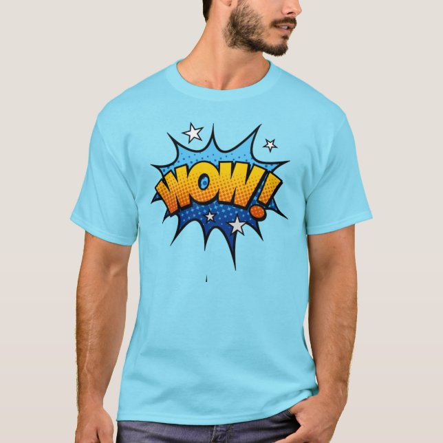 T-shirt Bande dessinée Art Wow Exclamation (Devant)