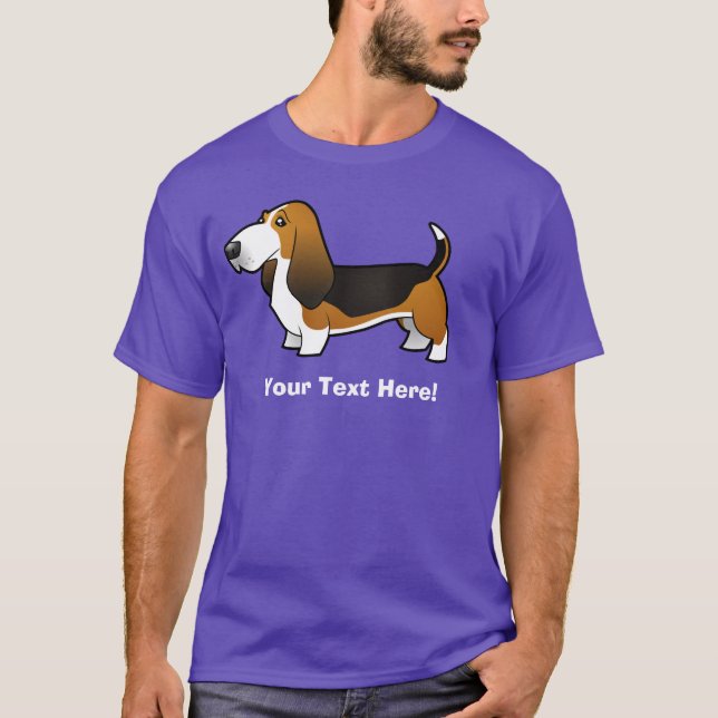T-shirt Bande dessinée Basset Hound (Devant)