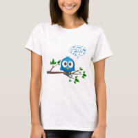 Bande dessinée bleue mignonne d'oiseau de