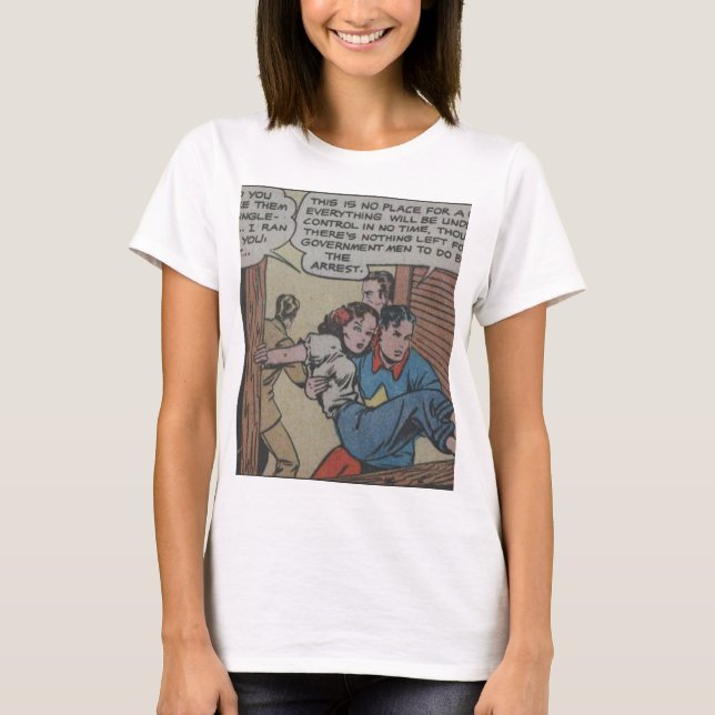 T-shirt Bande dessinée cool Vintage superhéros (Devant)