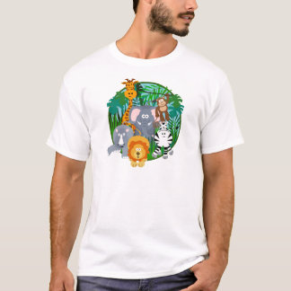 T-shirt Bande dessinée d'animaux de safari