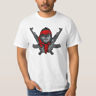 T-shirt Bande dessinée de combattant de rebelle de gorille