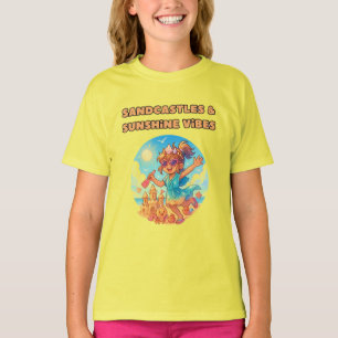T-shirt bande dessinée de jour de plage chemise filles