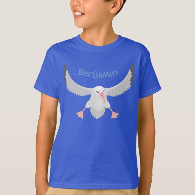 T-shirt Bande dessinée de l'oiseau mûre albatros (Devant)