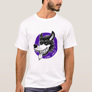 T-shirt Bande dessinée de loup solitaire de Howlin