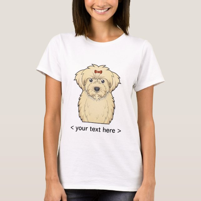 T-shirt Bande dessinée de Maltipoo personnalisée (Devant)