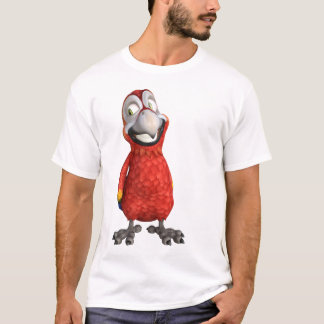 T-shirt bande dessinée de perroquet