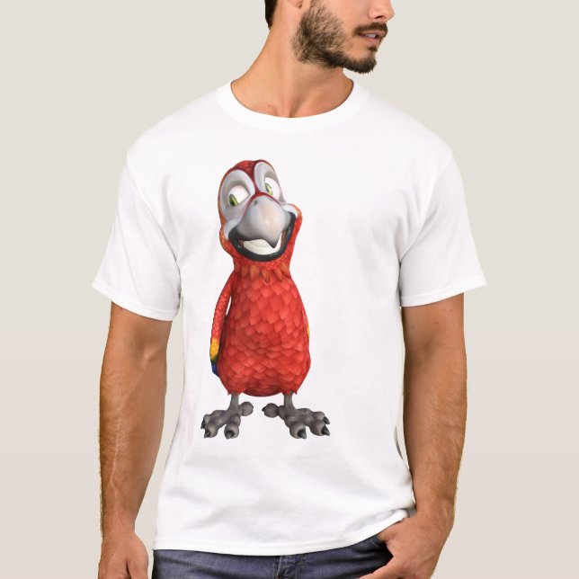 T-shirt bande dessinée de perroquet (Devant)