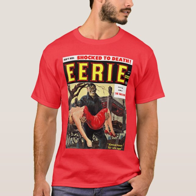 T-shirt Bande dessinée d'horreur classique de style monstr (Devant)