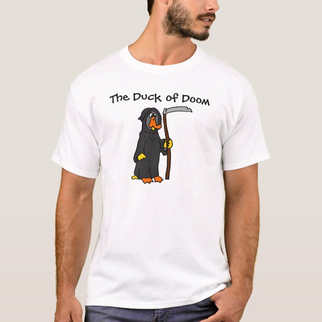 T-shirt Bande dessinée drôle de faucheuse de canard (Devant)