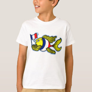 T-shirt Bande dessinée drôle de poissons français de