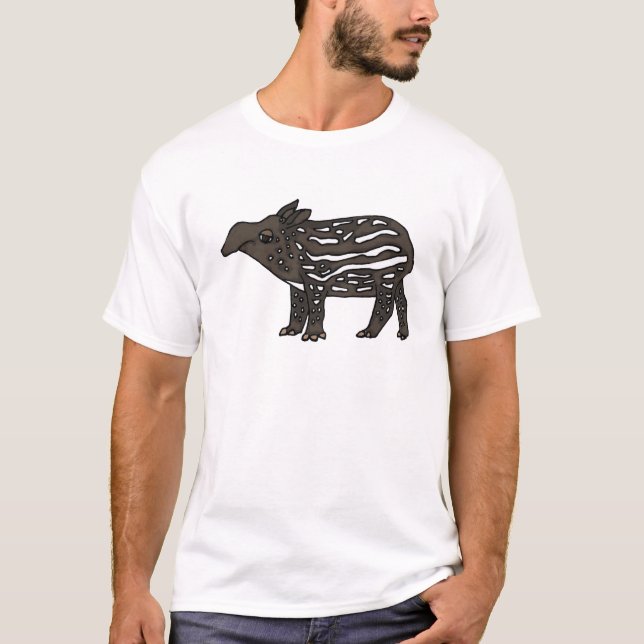 T-shirt Bande dessinée drôle de tapir d'AU (Devant)